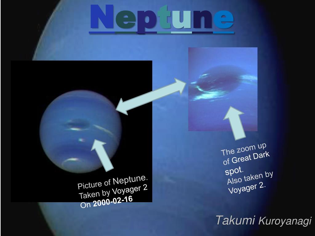dark on the spot from voyager 2 neptune