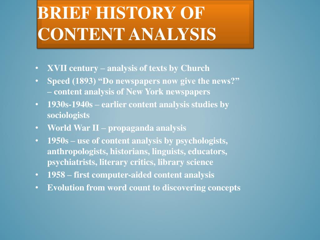content presentation and analysis of the important historical information