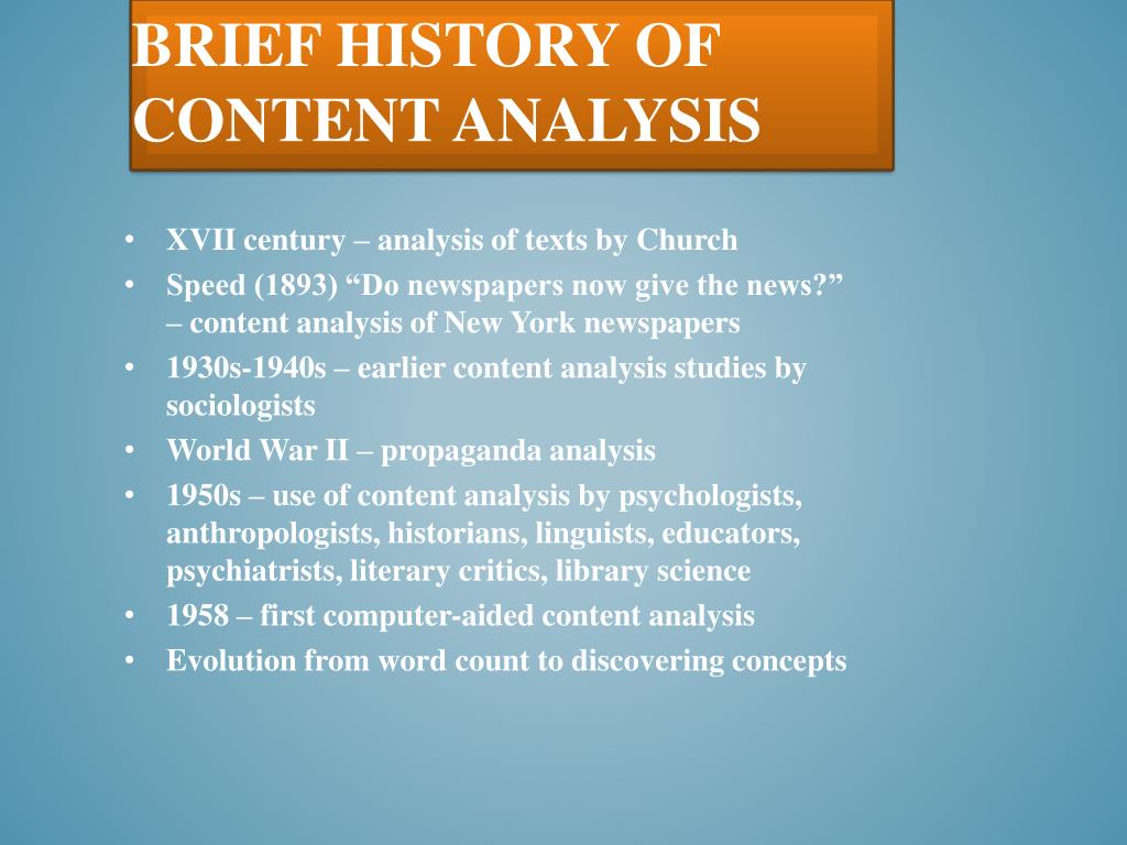 content analysis in historical research