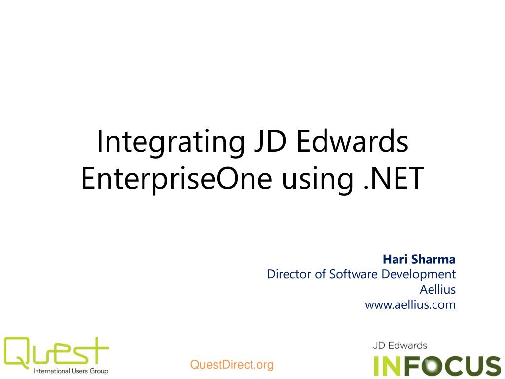 Integrating Jd Edwards Enterpriseone