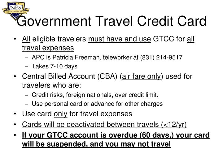 government travel card dts