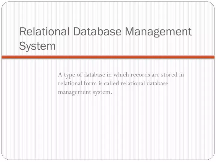 Free relational database management systems gasmmaryland