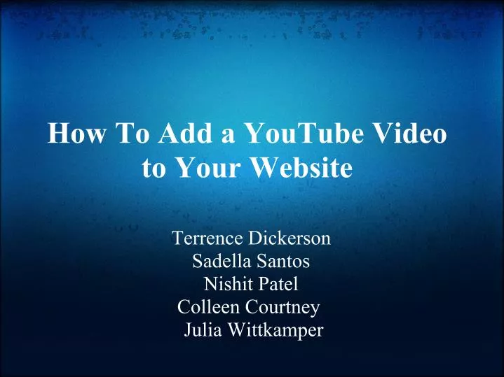 PPT How To Add a YouTube Video to Your site PowerPoint