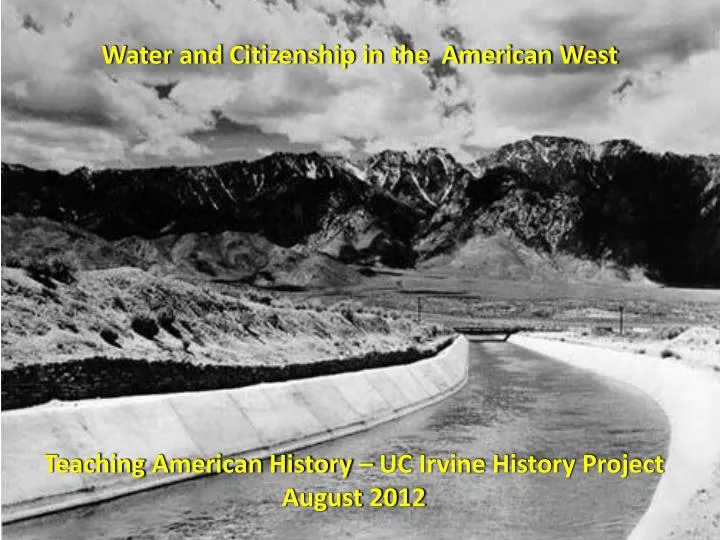 water and citizenship in the american west n.
