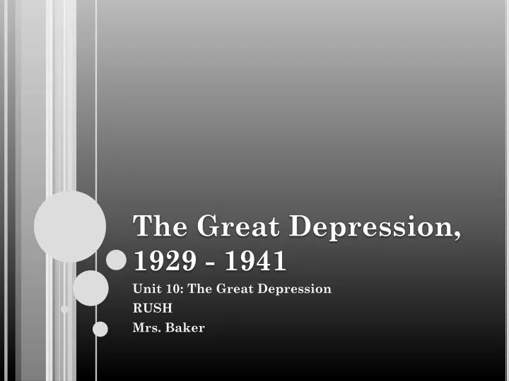 the great depression powerpoint