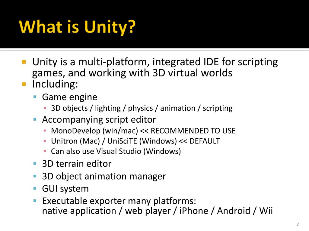 unity 3d presentation ppt