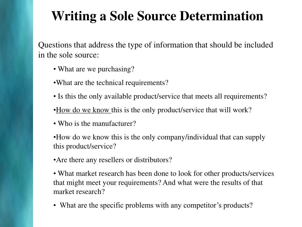 Testing Sole Source Justification Example PPT - Procurement and Supply at the University of Maryland: Overview ...