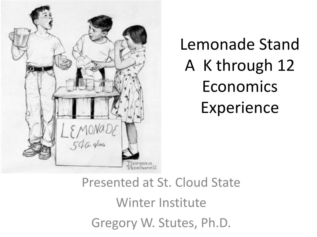 Lemonade Stand A K Through 12 Economics
