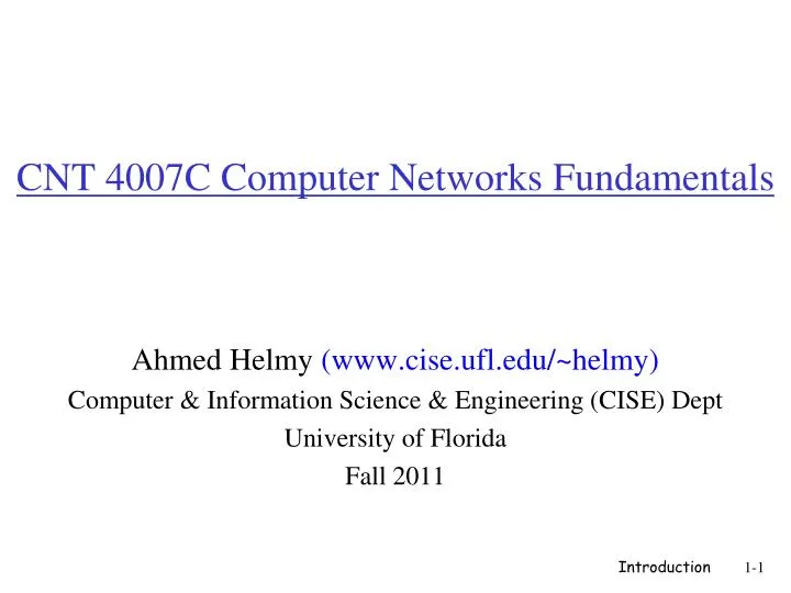 cnt 4007c computer networks fundamentals n.