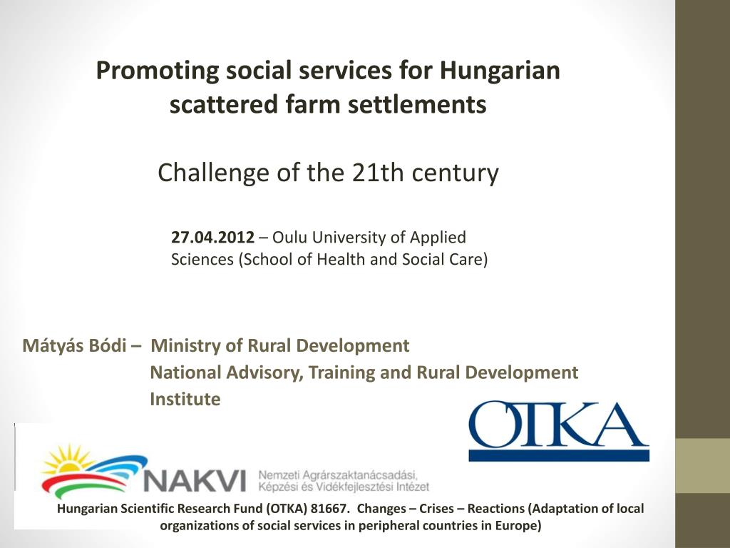 Ppt Matyas Bodi Ministry Of Rural Development National