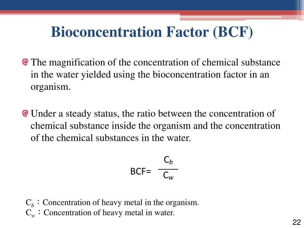 Bcf Unit PPT - Graduate student of the Department of Marin Environmental ...