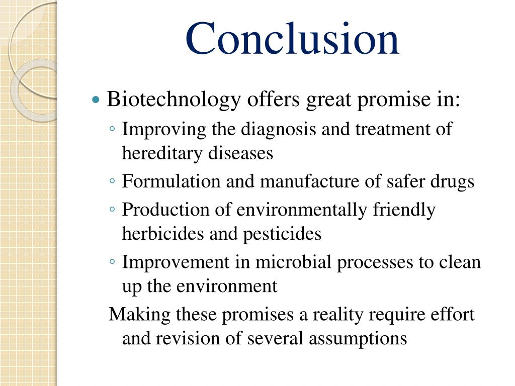 biotechnology research conclusion