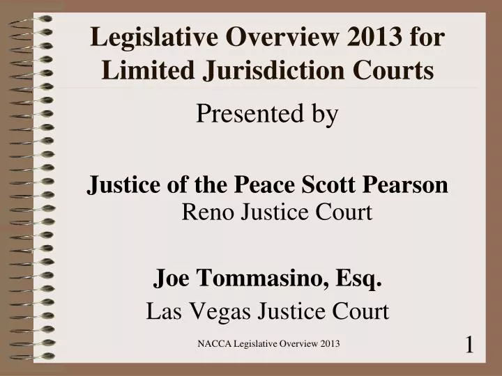 PPT Legislative Overview 2013 for Limited Jurisdiction Courts PPT Legislative Overview 2013 for Limited Jurisdiction Courts