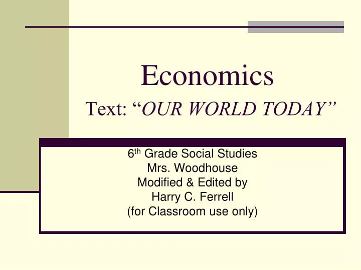economics text our world today n.