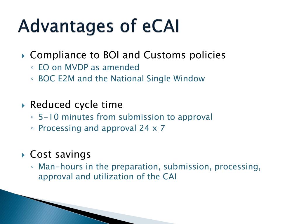 PPT ECERTIFICATE OF AUTHORITY TO IMPORT eCAI PowerPoint