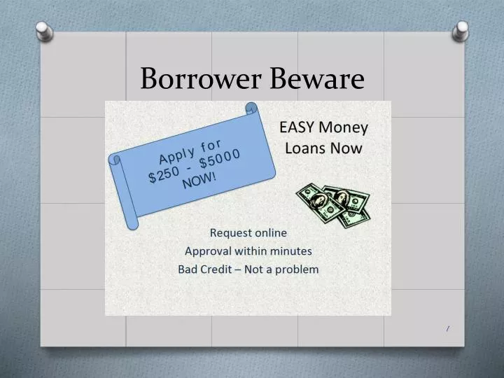 borrower beware n.