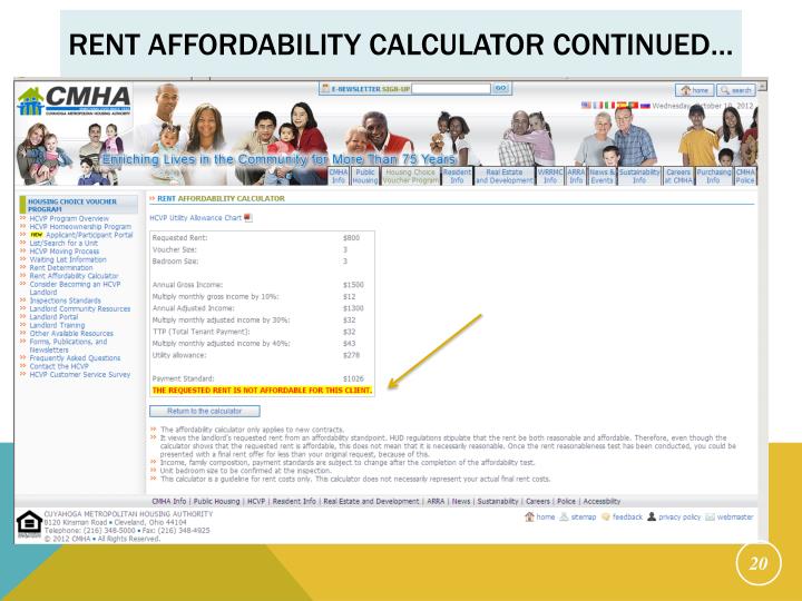 Rent Affordability Chart