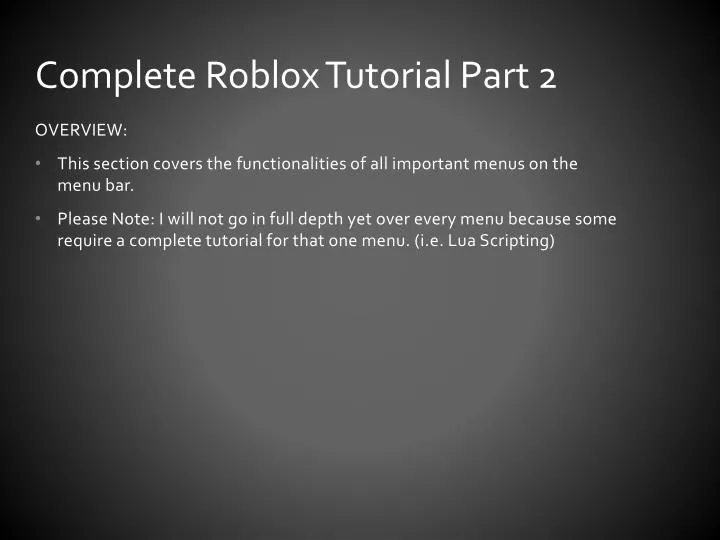 Ppt Complete Roblox Tutorial Part 2 Powerpoint Presentation Free Download Id 1697112 - all models id roblox