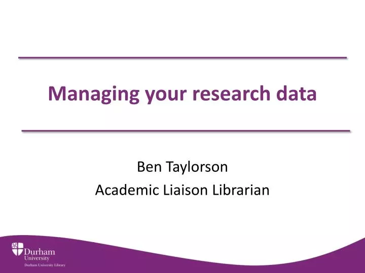 managing your research data n.