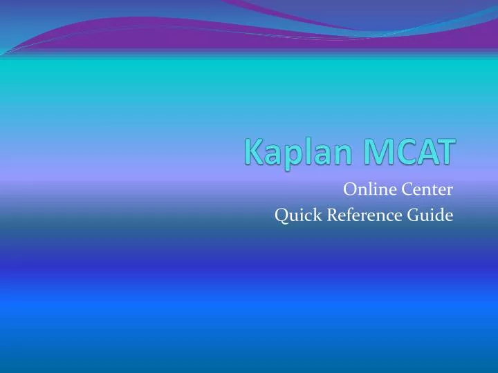 free kaplan mcat practice test