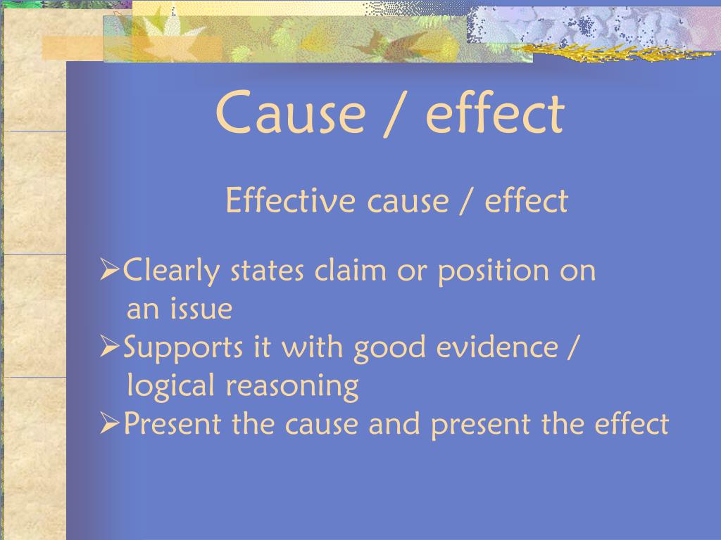 cause and effect persuasive speech