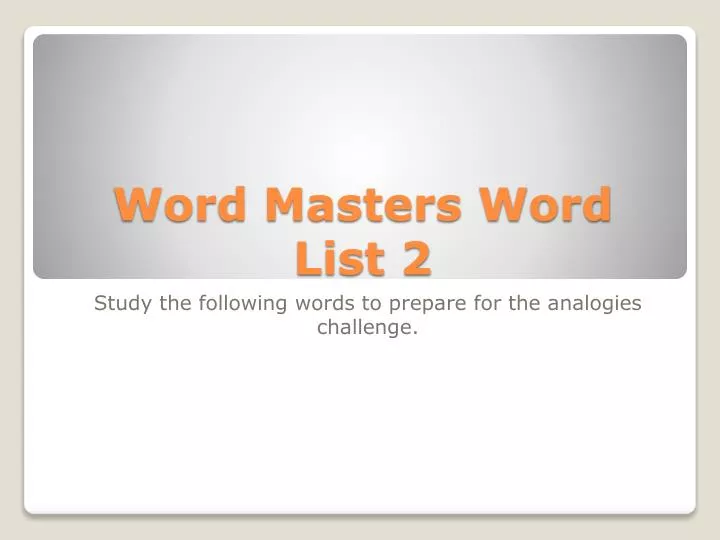 word masters word list 2 n.