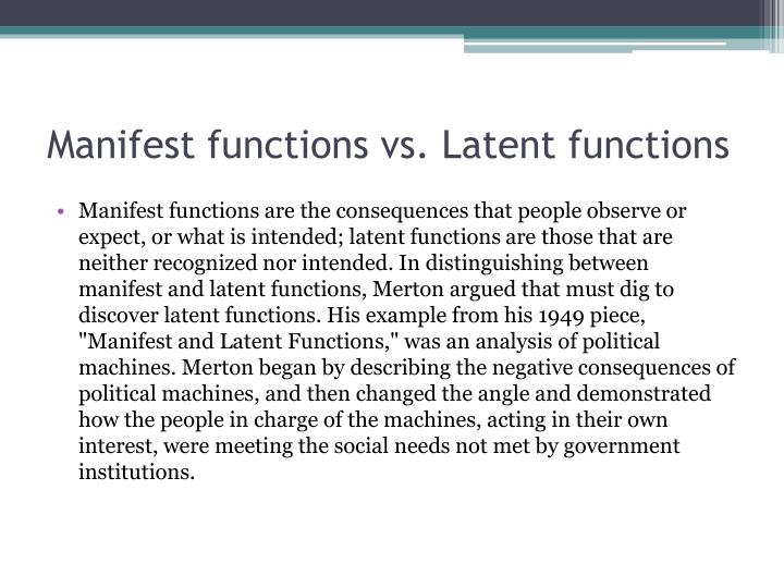 Manifest and Latent Functions of Taking Sociology