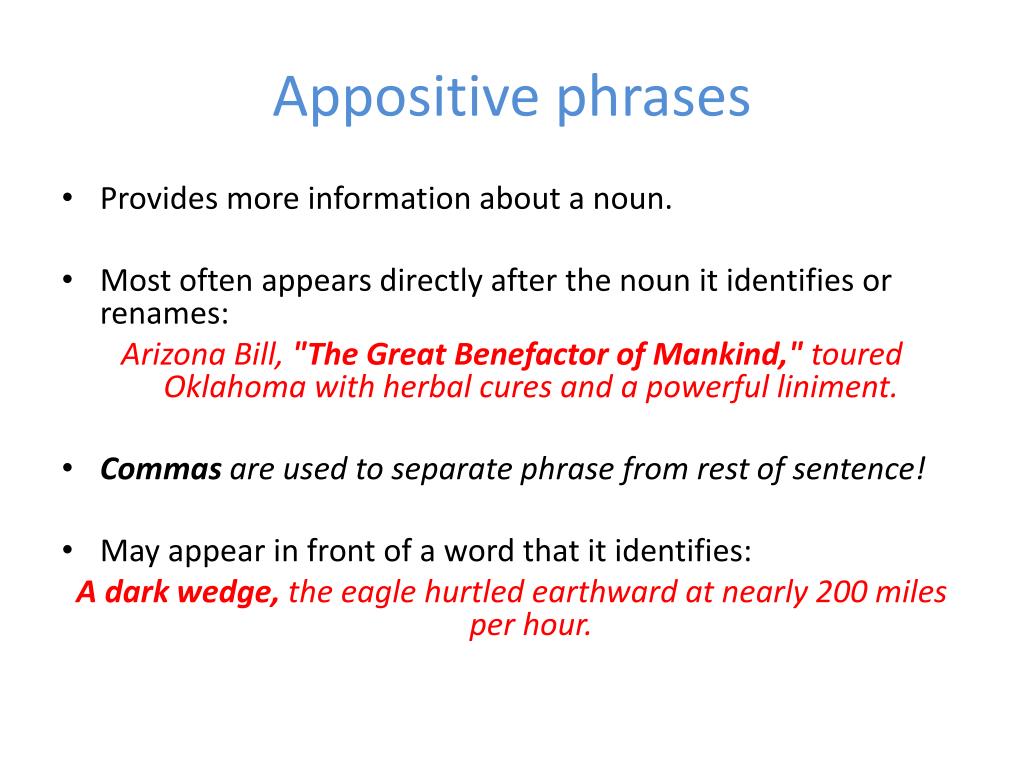 PPT Appositive Phrases PowerPoint Presentation Free Download ID 