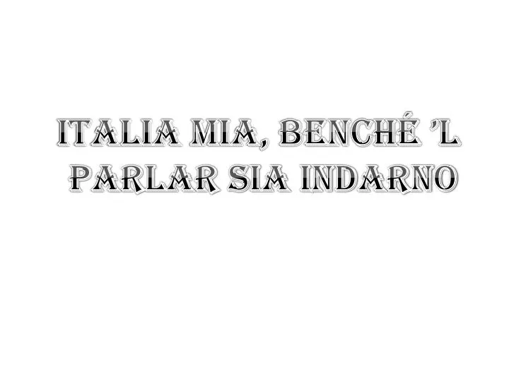 Italia Mia Benché Il Parlar Sia Indarno Riassunto