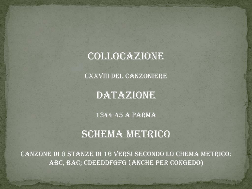Parafrasi Ahi Lasso Or è Stagion De Doler Tanto