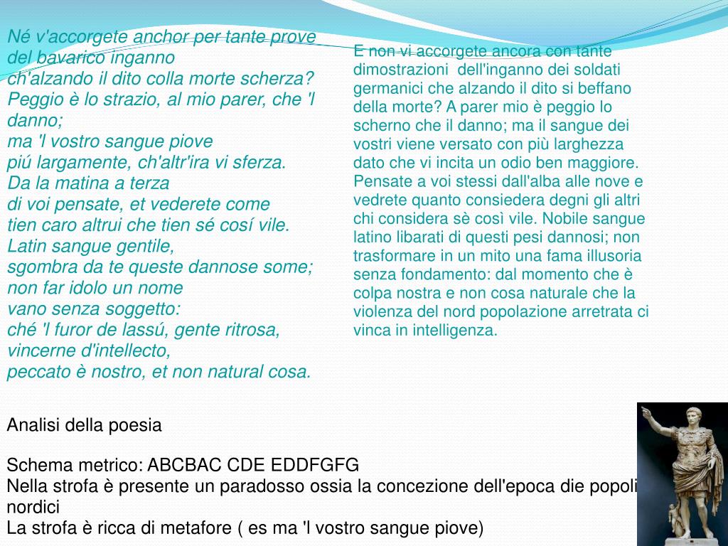Parafrasi Ahi Lasso Or è Stagion De Doler Tanto