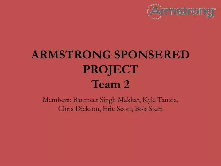 armstrong sponsered project team 2 n.