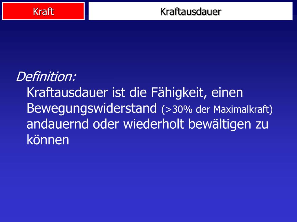 PPT - VL Trainingswissenschaft 5. Kraft PowerPoint Presentation, free