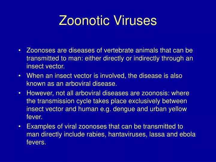 PPT - Zoonotic Viruses PowerPoint Presentation, free download - ID:1701797