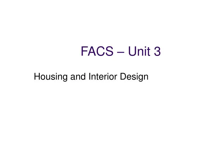 housing and interior design n.