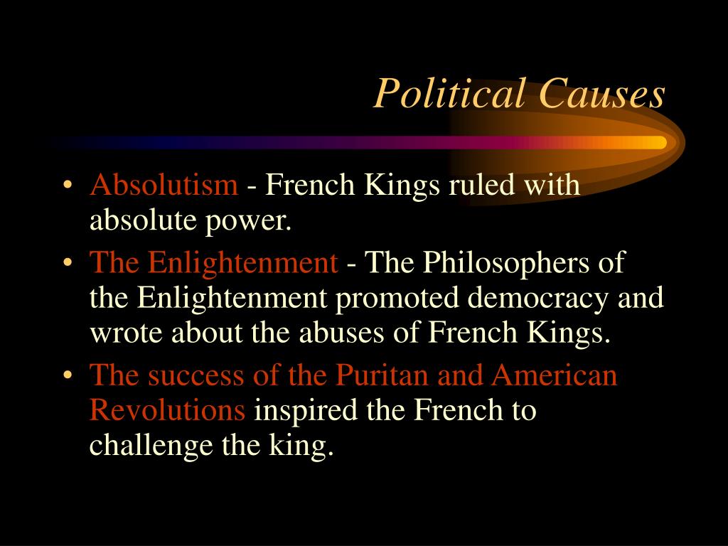 The French Revolution. Causes of the French Revolution Absolute