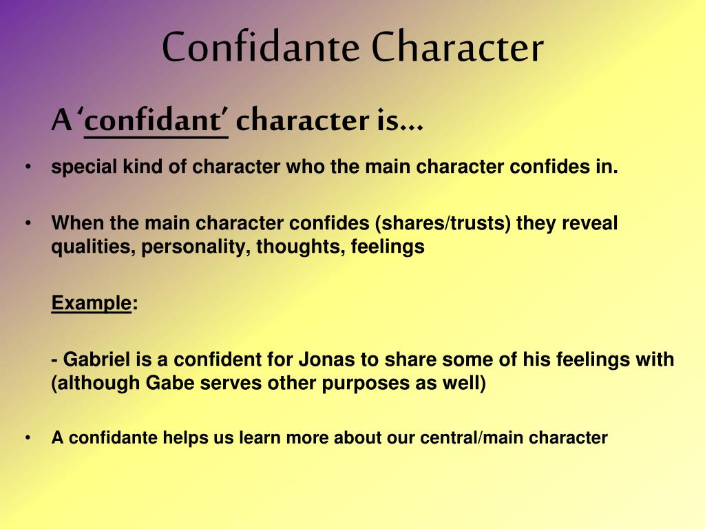 confidant character examples