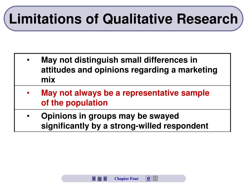 limitation of a qualitative research