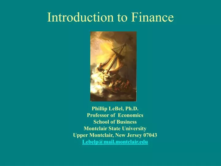 introduction to finance n.