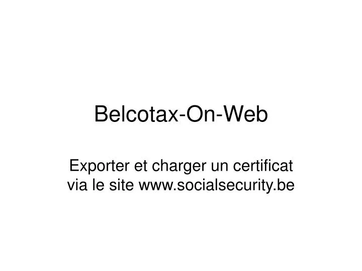 COMMENT ACC DER BELCOTAX ON WEB visual data 2