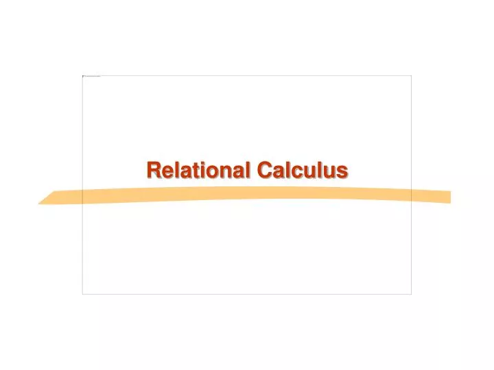 relational calculus n.