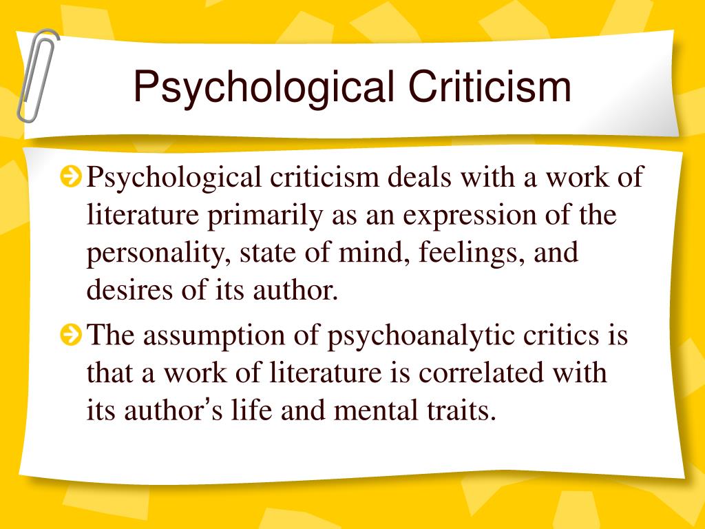 psychological criticism essay