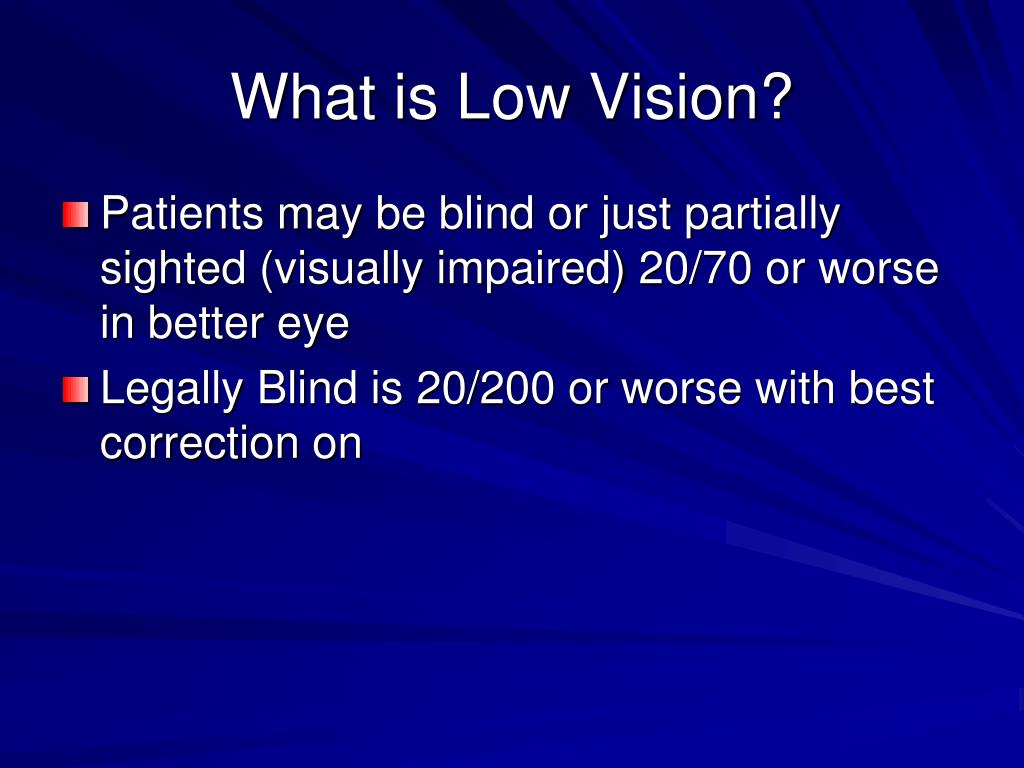 PPT Eye Care Center at the Southern California College of Optometry MaryAnn Walls Low Vision