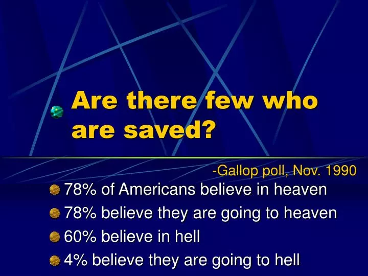 are there few who are saved n.