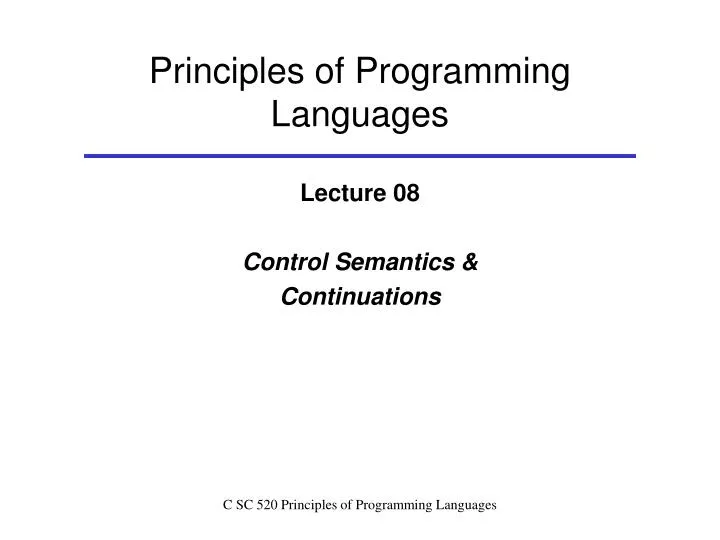 PPT - Principles of Programming Languages PowerPoint Presentation, free ...