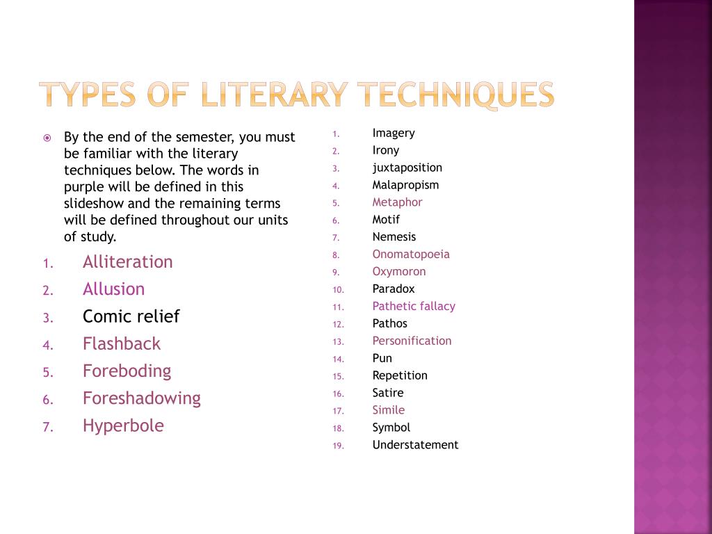 literary techniques are ineffective when it comes to speeches