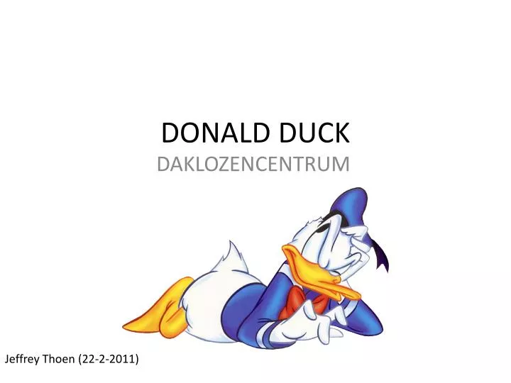 PPT DONALD DUCK PowerPoint Presentation Free Download ID 1707388