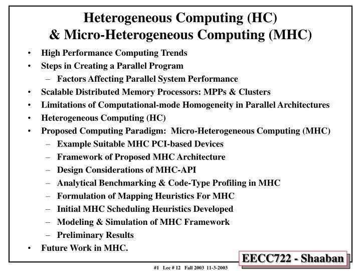 heterogeneous computing hc micro heterogeneous computing mhc n.
