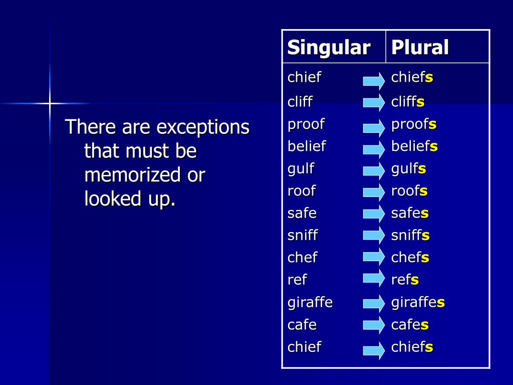 Dish plural. Plural form. Chief plural. Plurals презентация. Plurals исключения.