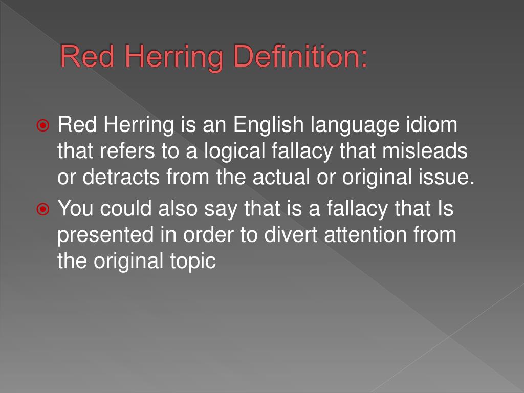 PPT Red Herring PowerPoint Presentation Free Download ID 1708697 PPT Red Herring PowerPoint Presentation Free Download ID 1708697
